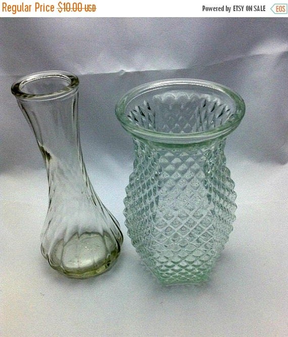 Hoosier Collectible Vintage Glass Vases 2 4064 and by Pastfinds