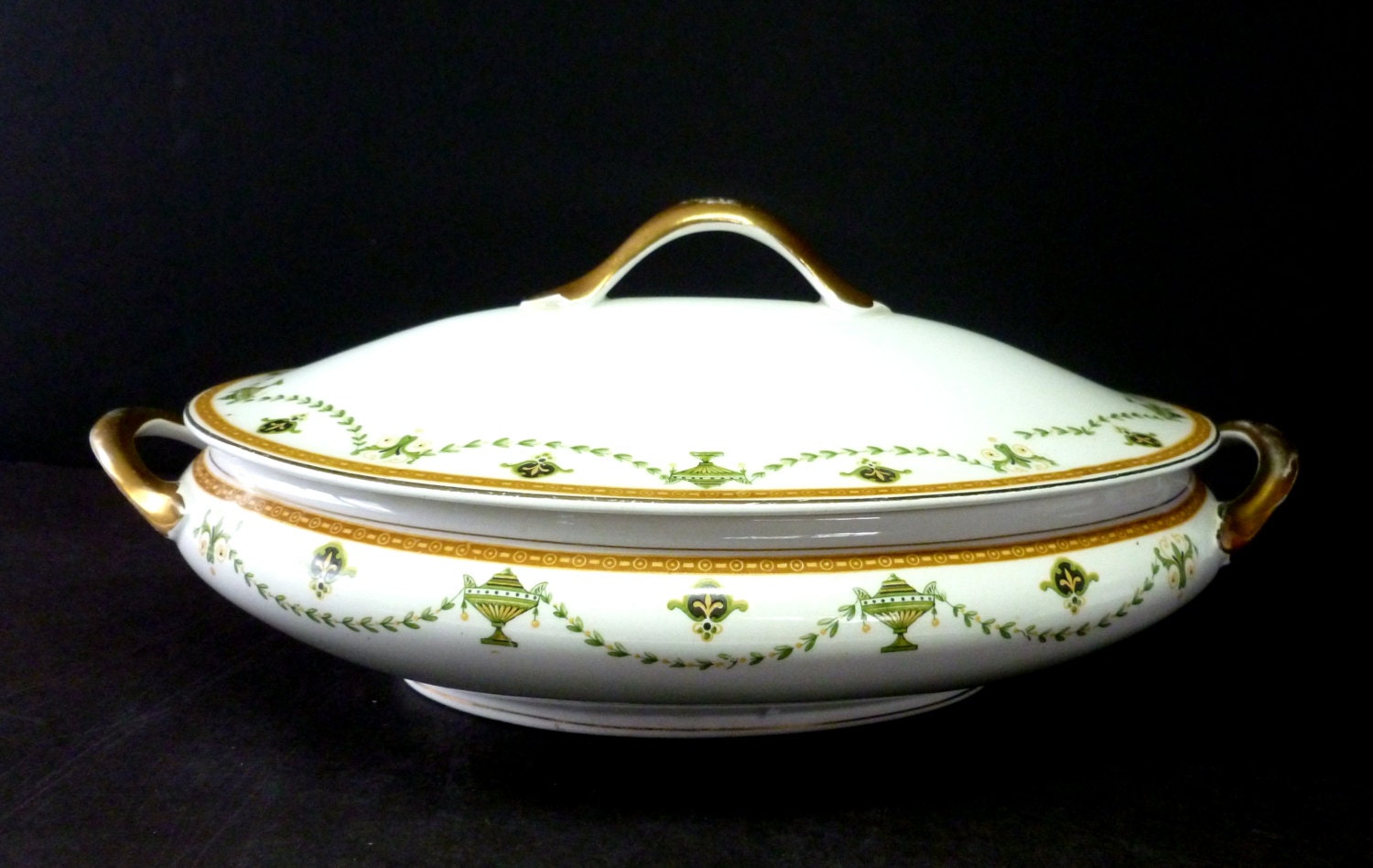 Antique Large W.H. Grindley Covered Tureen Rare The Santangel