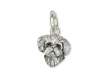 Maltese Dog Charm Jewelry Sterling Silver Handmade ML16H-C