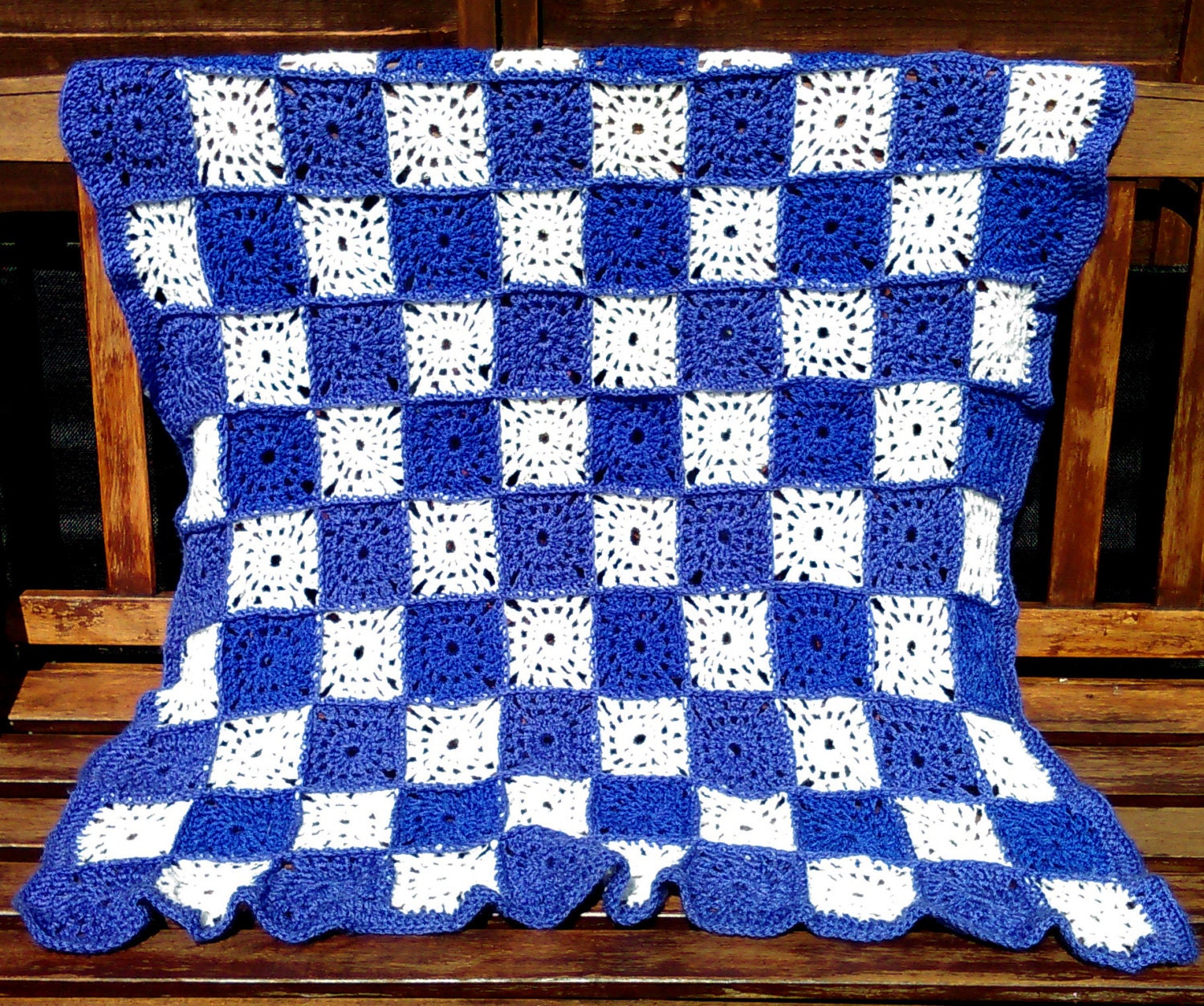 Vintage hand crocheted baby blanket Vintage baby blanket