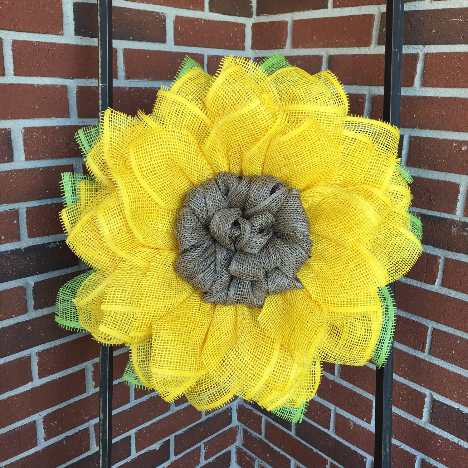 Sunflower Wreath Handmade Wreath Summer Wreath Burlap
