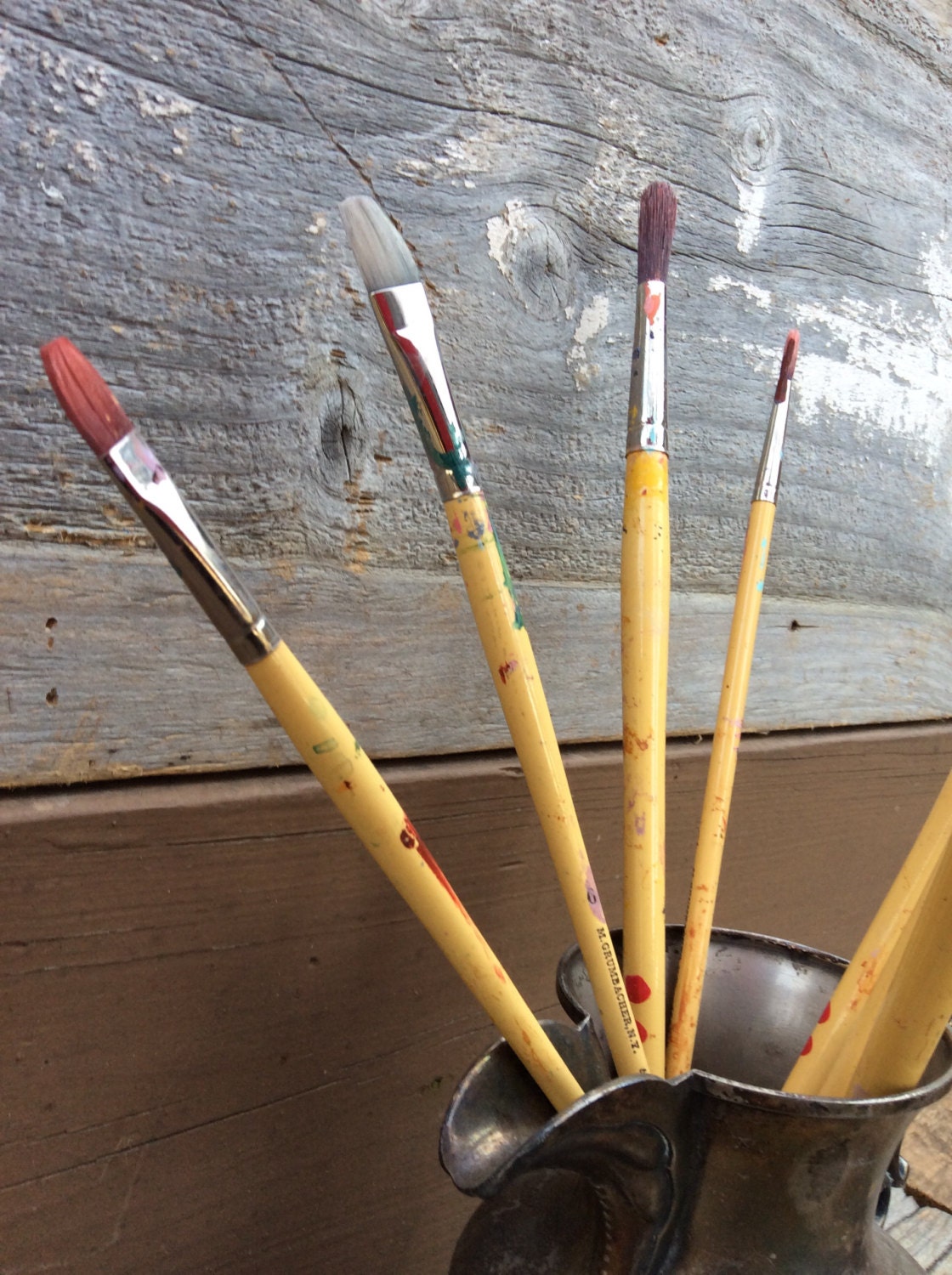 Vintage M.Grumbacher Artist Paint Brush Home by CeleryCityTrading