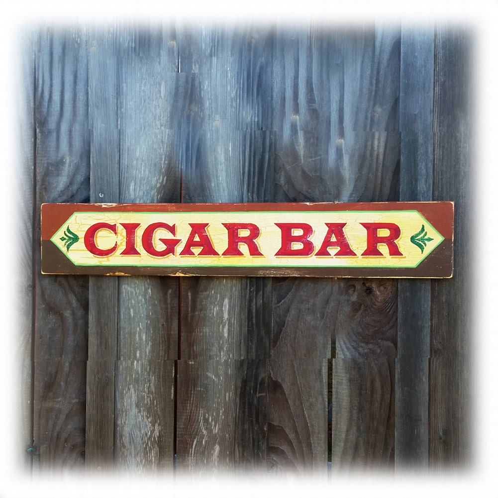 Vintage Style Cigar Bar Lounge Sign