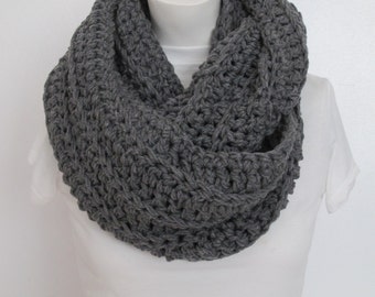 Items Similar To Chunky Infinity Scarf With Rib, Very Light Weight 