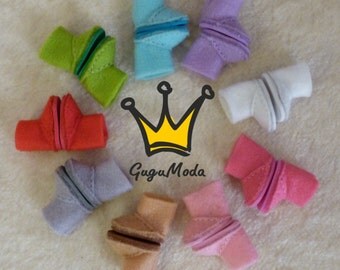 Pukifee/lati yellow felt boots