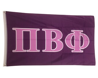 Pi Beta Phi Dark Purple/Light Purple Letter Flag 3' x 5'