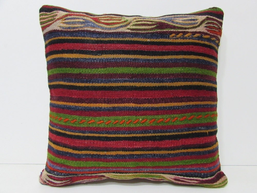 20x20 kilim pillow 20x20 oversized pillow by DECOLICKILIMPILLOWS