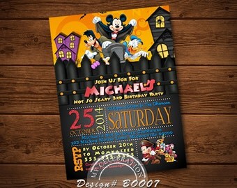 Halloween Invitation, Mickey Mouse