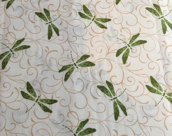 Tend the Earth by Deb Strain for Moda - Creamy White Green - 19547 11 - 1/2 yard cut