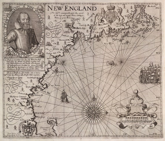 Captain John Smith : Map of New England 1616