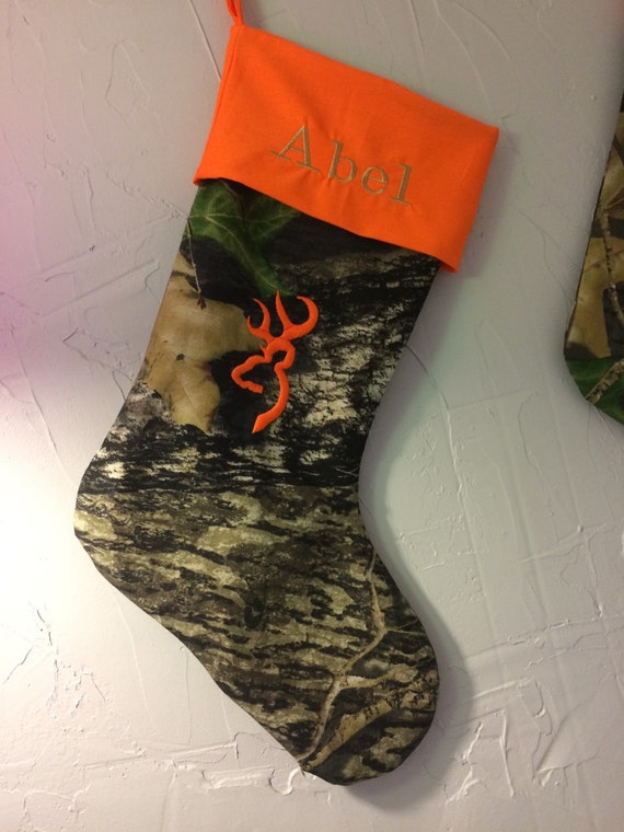 Orange Mossy Oak Camo & Browning Stocking