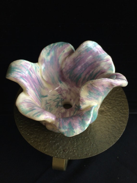 Ceramic TULIP Bowl Ceramic TULIP Candle Holder by RobinRoseWaves