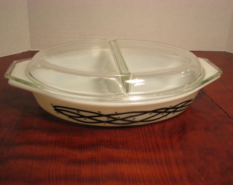 Vintage Pyrex Barbed Wire Casserole with Lid