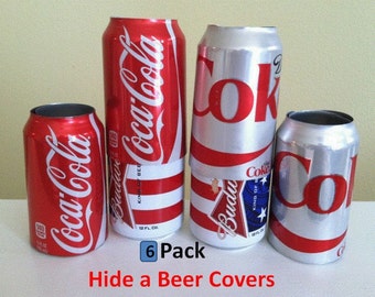 Hide A Beer Can Cover Disguise Soda Sleeves Wrap Golf Boat Fish Tailgating Pool