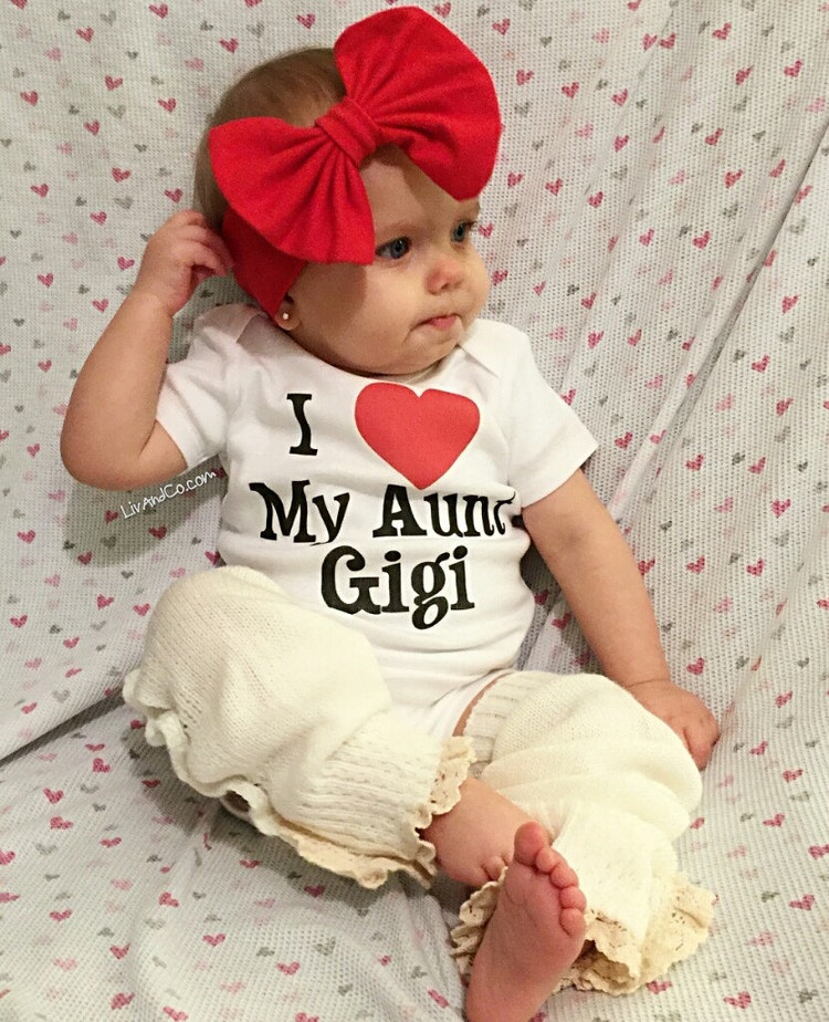 I love my Aunt or Auntie Baby Clothes Baby by