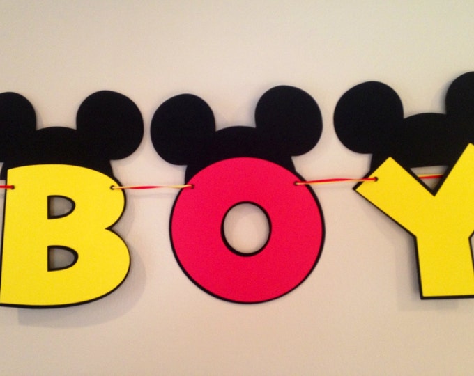 It's A Boy Mickey Mouse Baby Shower Banner Mickey Mouse Banner Baby Shower Banner Boy Baby Banner Mickey Mouse it's A Boy Baby Shower Banner