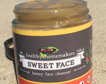 Honey Facial Cleanser - Organic Raw Honey Face Mask - Natural Face Wash - Healing and Beautifying Skin Treatment Mask - 4 oz Skin Care