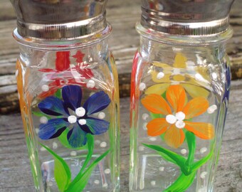 Hand Painted set salt and pepper shakers