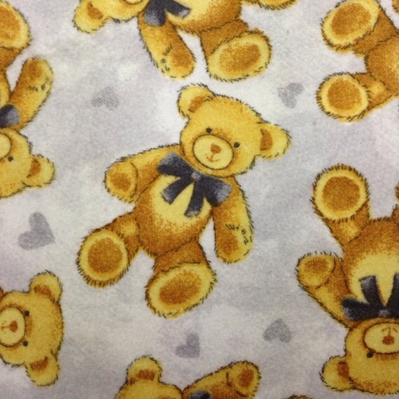 One Half Yard of Fabric Teddy Bear FLANNEL
