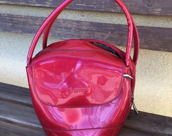 Red Purse, Red Bag, Red Handbag, Red Vinyl Bag, Red Vinyl Purse, Red Latex Purse, Red Latex Bag, Playdog Purse, Playdog Bag