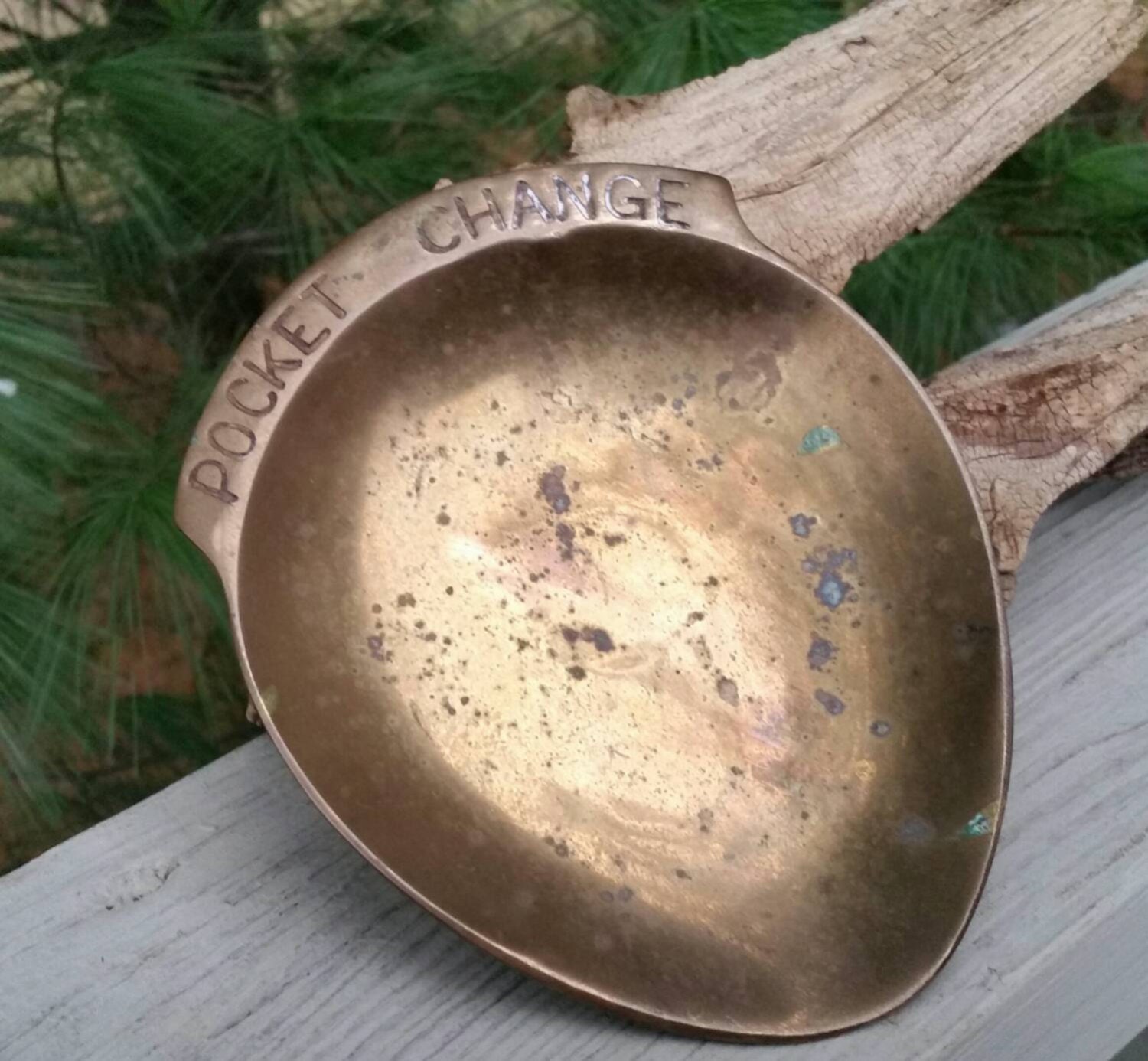 Vintage Leonard Brass Pocket Change Coin Dish