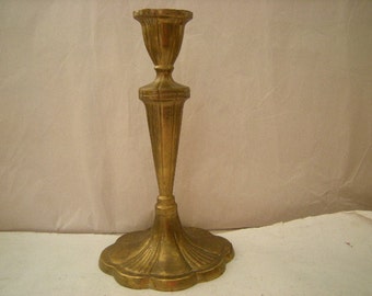 vintage candleholder-brass candleholder-candlestick-shelf display-mantel decor-retro-
