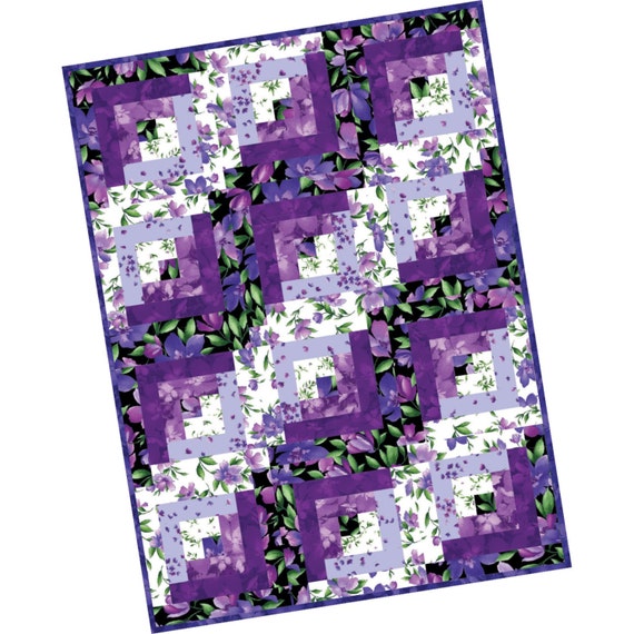 Catalina Ultra Violet Pre Cut Quilt Kit by Maywood Studio with