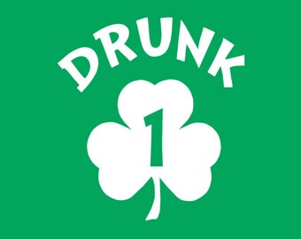 DRUNK 1 tshirt funny drinking beer home brewing drunk 1 drunk 2 tshirt irish punk (also available on crewneck sweatshirts and hoodies SM-5XL