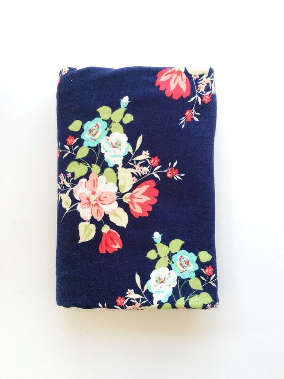 LIMITED Big blue floral swaddle blanket with bundle option