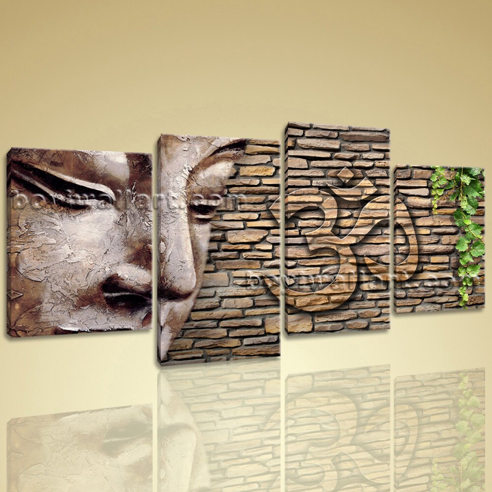 Large Abstract Feng Shui Zen Wall Art Print On Canvas Buddha