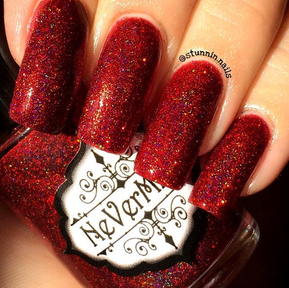 Red Holographic Nail Polish / Halloween / Sanderson Sisters
