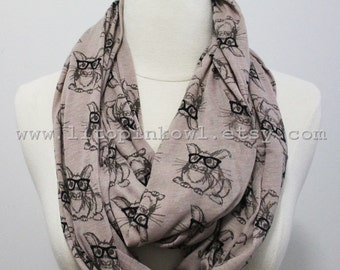 Rabbit Scarf, Bunny Scarf, Rabbit Glasses Infinity Scarf,Nursing Scarf, Soft Scarf, Nursing Cover, For Her, For Mom, Gift, Pink Animal Scarf