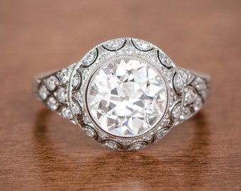 2.45ct Edwardian Style Engagement Rijng