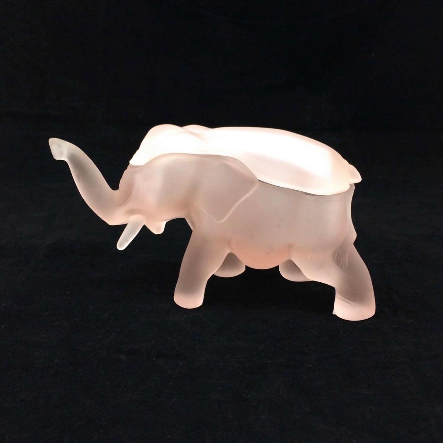 pink glass elephant ornament