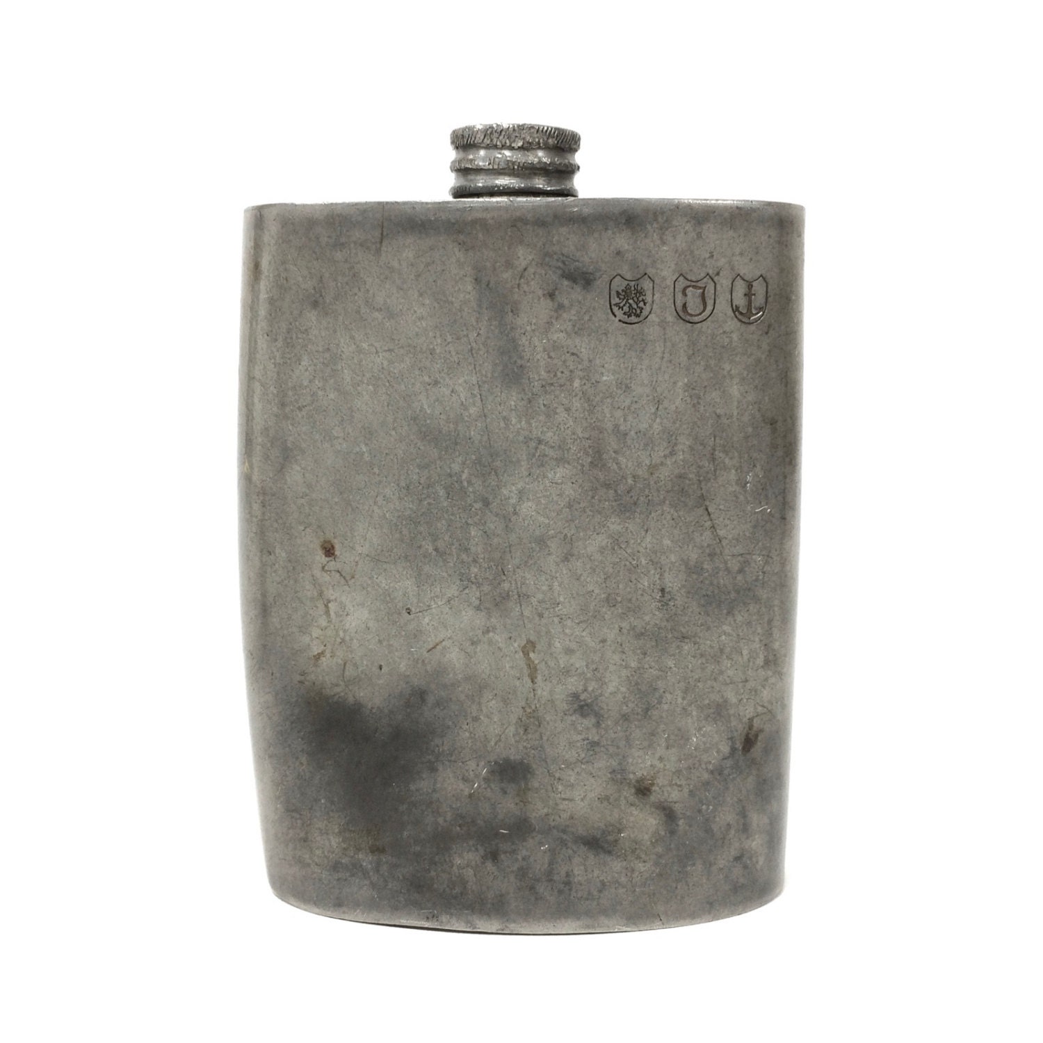 Vintage Towle Pewter Flask Made in England 6oz Hip Flask