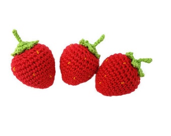 Baby|gift crochet strawberry fruits baby|toys for boys girls kitchen|decoration baby|shower|gift toddler|gift for kids summer|decor waldorf