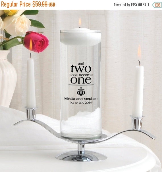 Glass Wedding Candle Vase Personalized Unity Candle Floating Candle_377