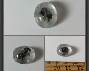 Quartz cabochon with inclusion 15x13x7mm