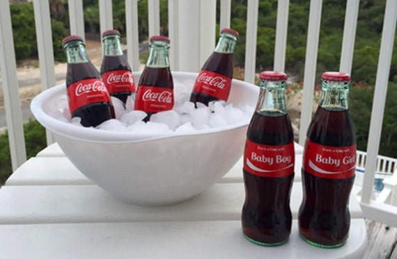 Personalized Coca Cola for Baby Shower Gender by InNonnasKitchen