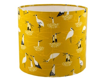 Stork mustard lampshade UK/EU/US pendant (ceiling) or table lamp fitting