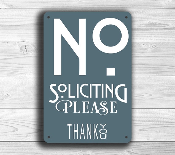6 Pack Aluminum Notice No Soliciting Sign Large Solicitor Warning Sign 12x18
