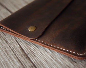 iPad Air Case Leather Portfolio Covers, Hand Sewn Distressed brown leather iPad Mini Covers - Premium Leather Stylish and cool