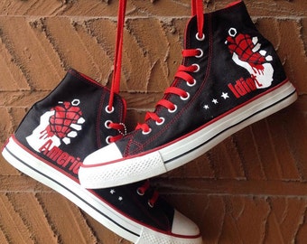 NEW Green Day Dookie Converse Shoes by PaintYourChucks on Etsy