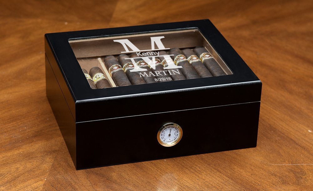Engraved Humidor Humidor Cigar Humidor Personalized Cigar