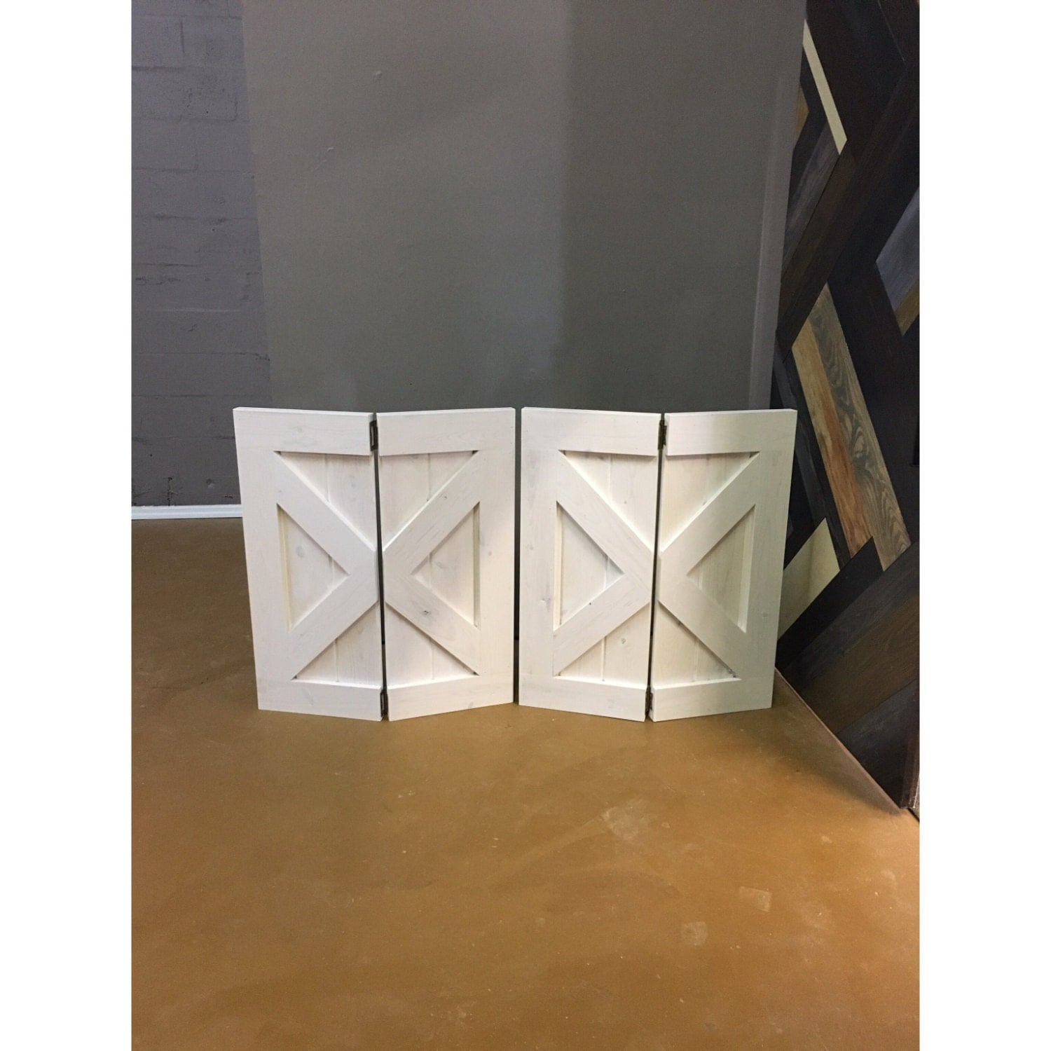 Hinged Bi Fold Double Door Baby Pet Gate by RusticLuxeBoutique