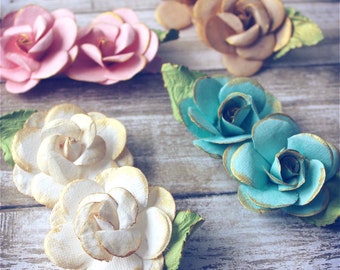 Vintage Inspired Hair Clips, 2" Flower Hair Clips, Baby Hair Clips, Toddler Girls Hair Clips, Hair Clips, Hair Accessories, Pigtail Hair