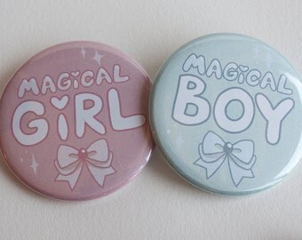 Magical Girl/Magical Boy Pinback Button