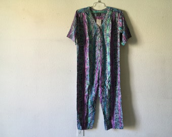 Vintage 1980's Loose Jumpsuit, One Piece Romper