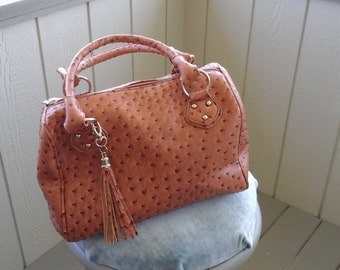 Imosion Faux Ostrich Handbag/New without tags