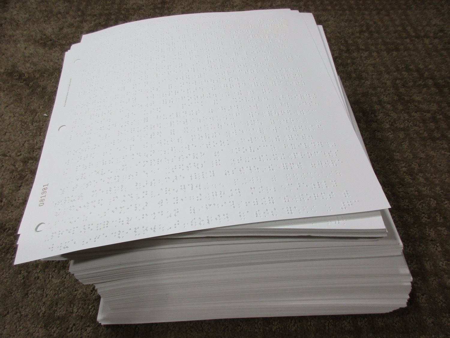 6 LARGE Braille White Sheets Pages, 10.25" by 11.5 " Double Sided